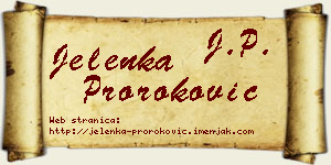 Jelenka Proroković vizit kartica